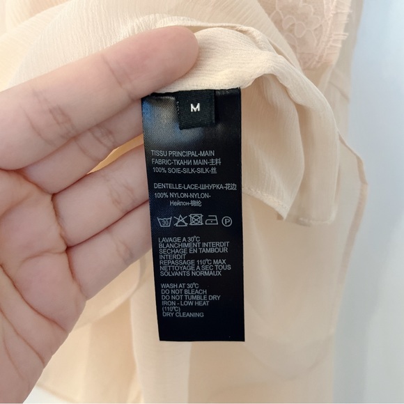 New The Kooples 100% Silk Blouse Pink NWOT - Picture 7 of 9